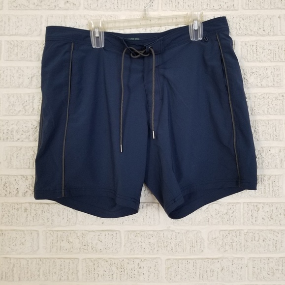 Land's End Navy Swim Shorts - Picture 2 of 4